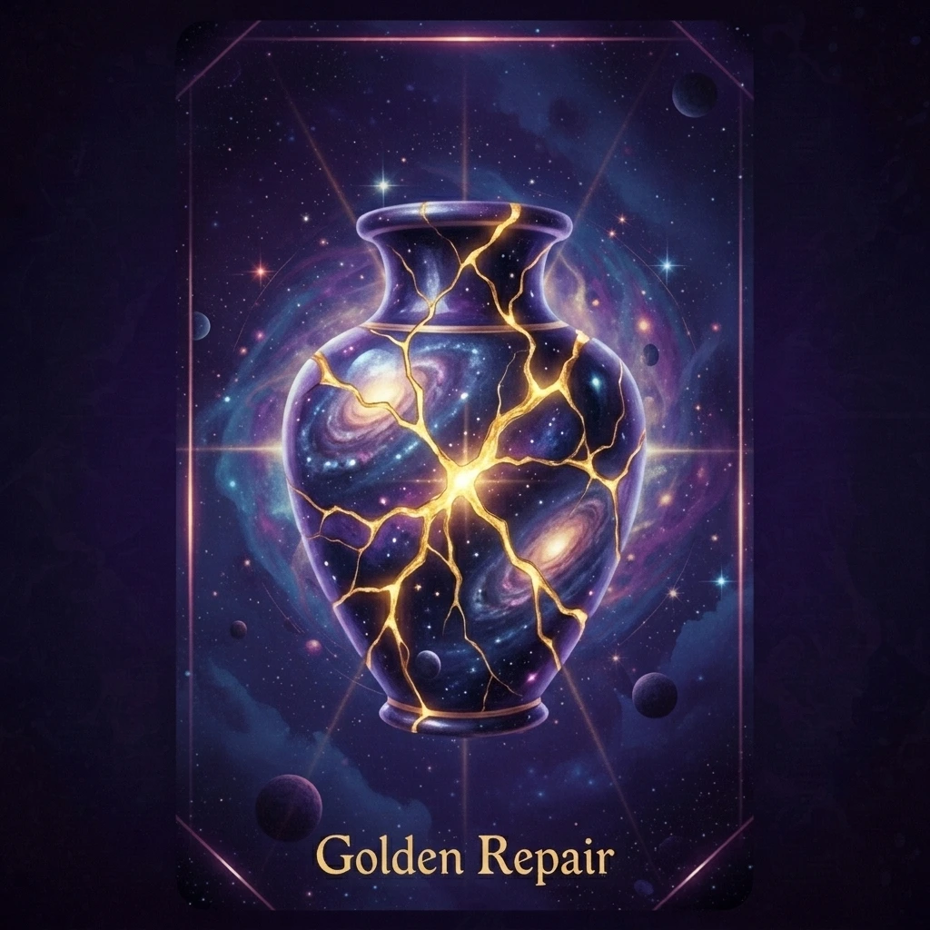 Golden Repair — Healing oracle card