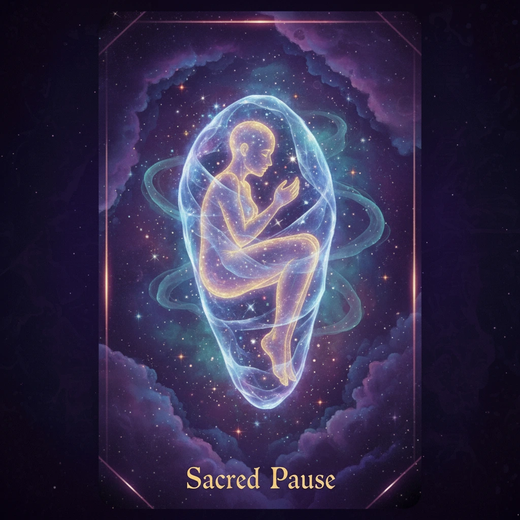 Sacred Pause — Rest oracle card
