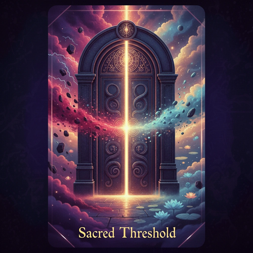 Sacred Threshold — Boundaries oracle card