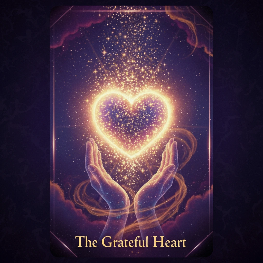 The Grateful Heart — Gratitude oracle card